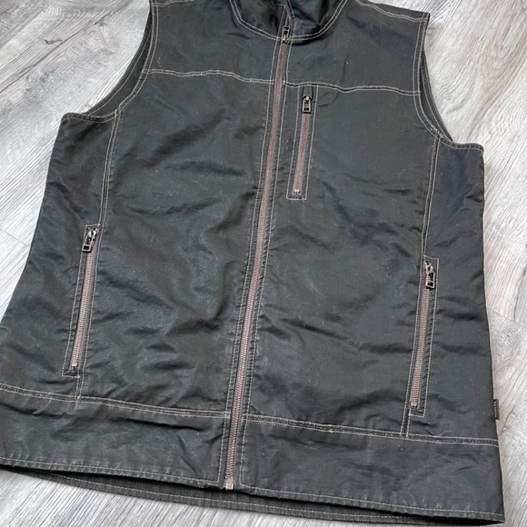 Kuhl Burr Vest  Large Canvas Gunmetal Black Vintage Patina Dye Size L - Picture 2 of 13